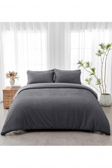 Microfiber Range Duvet Set Franklin Charcoal