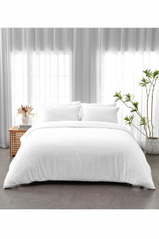 Microfiber Range Duvet Set Franklin White