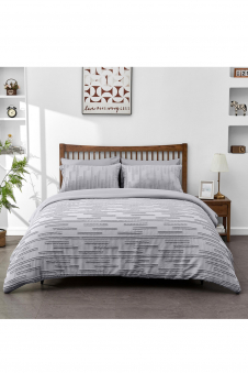 Microfiber Range Duvet Set Quincy Grey