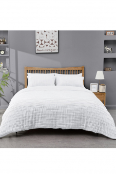 Microfiber Range Duvet Set Quincy White