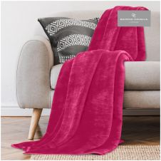 MINK FUR THROW FUCHSIA