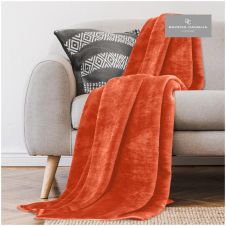 MINK FUR THROW ORANGE