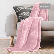 MINK FUR THROW PINK