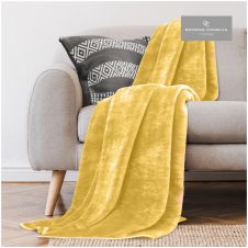 MINK FUR THROW YELLOW