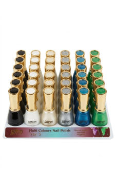 Multi Color Nail Polish- Tray of 24 Bottles (Price Per Bottle)