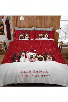 Naughty Dogs Xmas Duvet Set