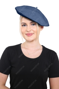 Wickedfun Navy Beret Hat