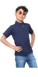  Child Plain Navy Polo Shirts