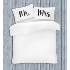 NOVELTY PILLOW CASE MR & MRS 50X75