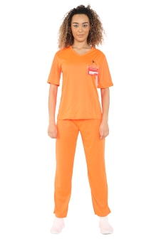 Wickedfun Adult Orange Prisoner Costume