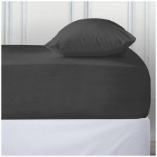 PERCALE DEEP FTD SHEET CHARCOAL