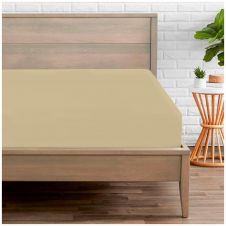 PERCALE FITTED SHEET NATURAL