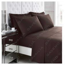 PERCALE FLAT SHEET CHOCO