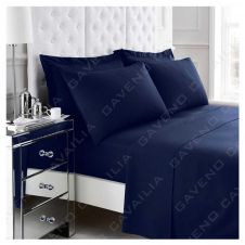 PERCALE FLAT SHEET NAVY