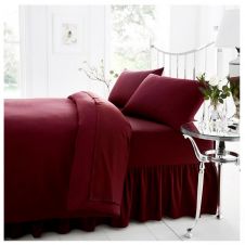 PERCALE VALANCE SHEET BURGUNDY