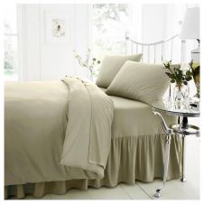 PERCALE VALANCE SHEET DUCK EGG