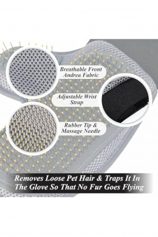 Pets Finger Less Design Hair Remover & Grooming Gloves