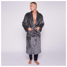 Plain Ultimate Flannel Men Bathrobe