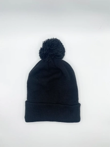 Pom Pom Beanie in Grey
