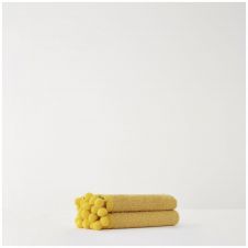 POM POM FACE TOWEL OCHRE