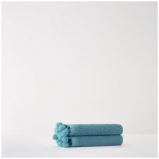 POM POM FACE TOWEL TEAL