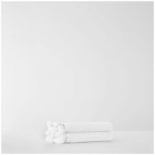 POM POM FACE TOWEL WHITE