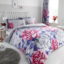 PRINTED DUVET SET AUBERY GREY