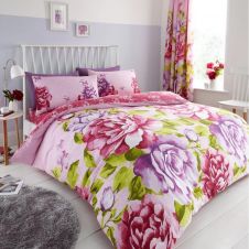PRINTED DUVET SET AUBERY PINK