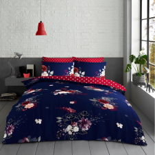 Printed Duvet Set Eden Navy