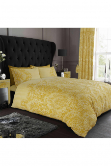 Printed Duvet Set Empire Damask Ochre