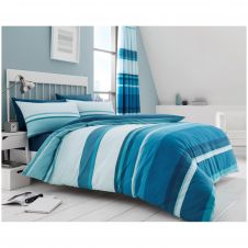 PRINTED DUVET SET HUDSON TEAL