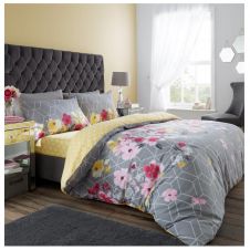 PRINTED DUVET SET LIVIA GREY