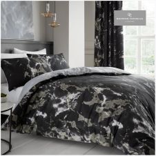 PRINTED DUVET SET MARBLE BLACK