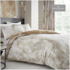 PRINTED DUVET SET MARBLE CREAM