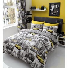 PRINTED DUVET SET NEW YORK PATCHI
