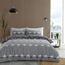 Printed Duvet Set Simple Reversible Geo