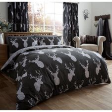 PRINTED DUVET SET STAGES BLACK