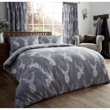 PRINTED DUVET SET STAGES GREY