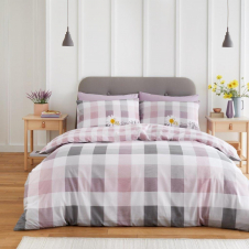 Printed Duvet Set Sunny Gingham Check