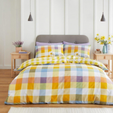 Printed Duvet Set Sunny Gingham Check