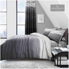 PRINTED DUVET SET WAVE OMBRE GREY