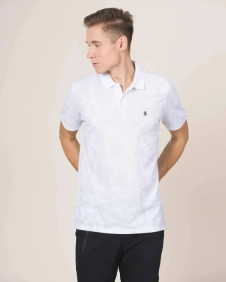 Printed Pique Men's Short Sleeved Polo Shirt