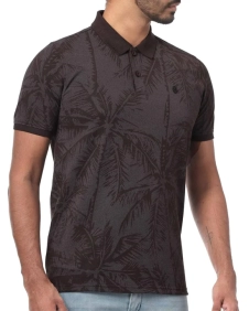 Printed Pique Men's Short Sleeved Polo Shirt