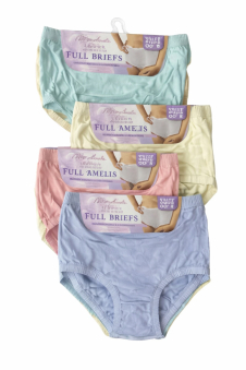 Active Star Pure Comfort Cotton Rich Full Briefs for Women (Pack of 3 Pcs)