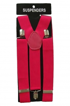 Wickedfun Hot Pink Braces (3.5cm)