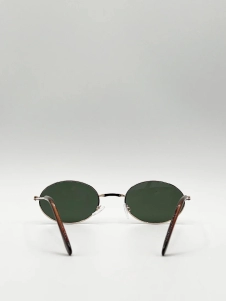 Retro Round Sunglasses in Gold