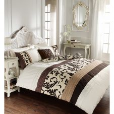SCROLL DUVET SET CHOCO