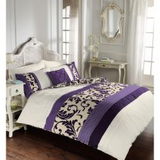 SCROLL DUVET SET PURPLE