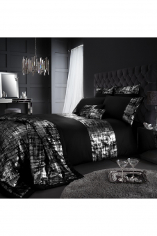 Signature Duvet Set Prosecco Glitter Black