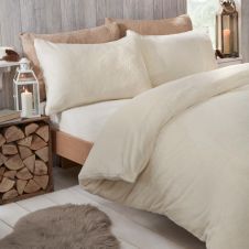 Teddy Fleece Duvet Cover Cream Ivory